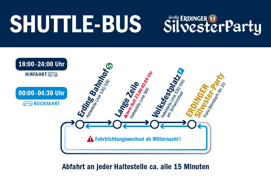 Silvesterparty SHUTTLEPLAN Silvesterparty SHUTTLEPLAN
